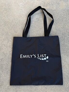 Emily’s List Black Nylon Reusable Women's Tote 14x14